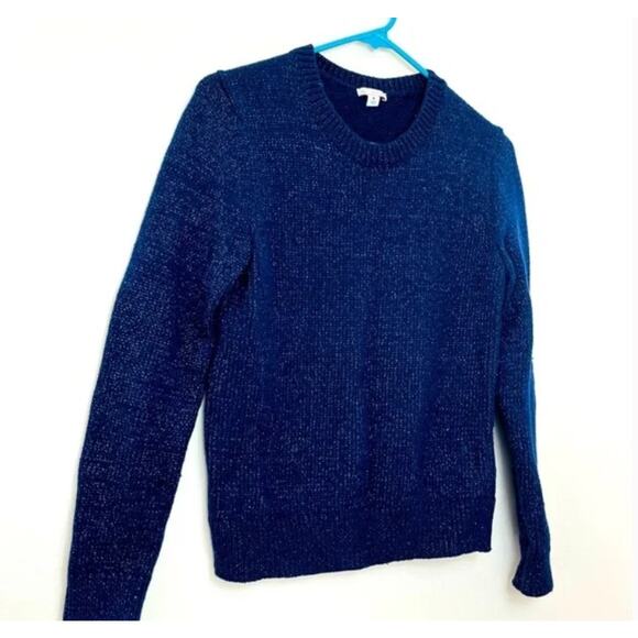 Gap navy shimmery metallic knit sweater size M - Picture 1 of 7
